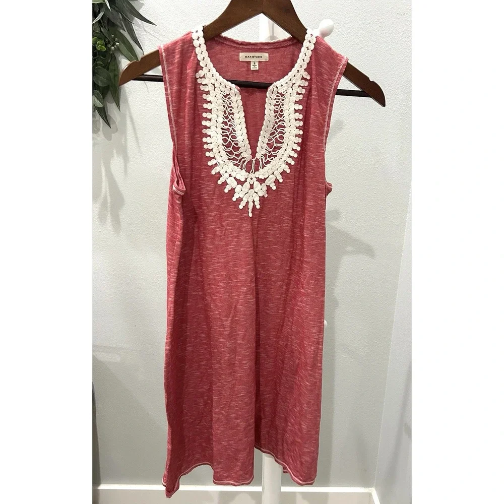 max studio crochet dress Max Studio Women's Crochet Trim Knit A-line Dress Size XS